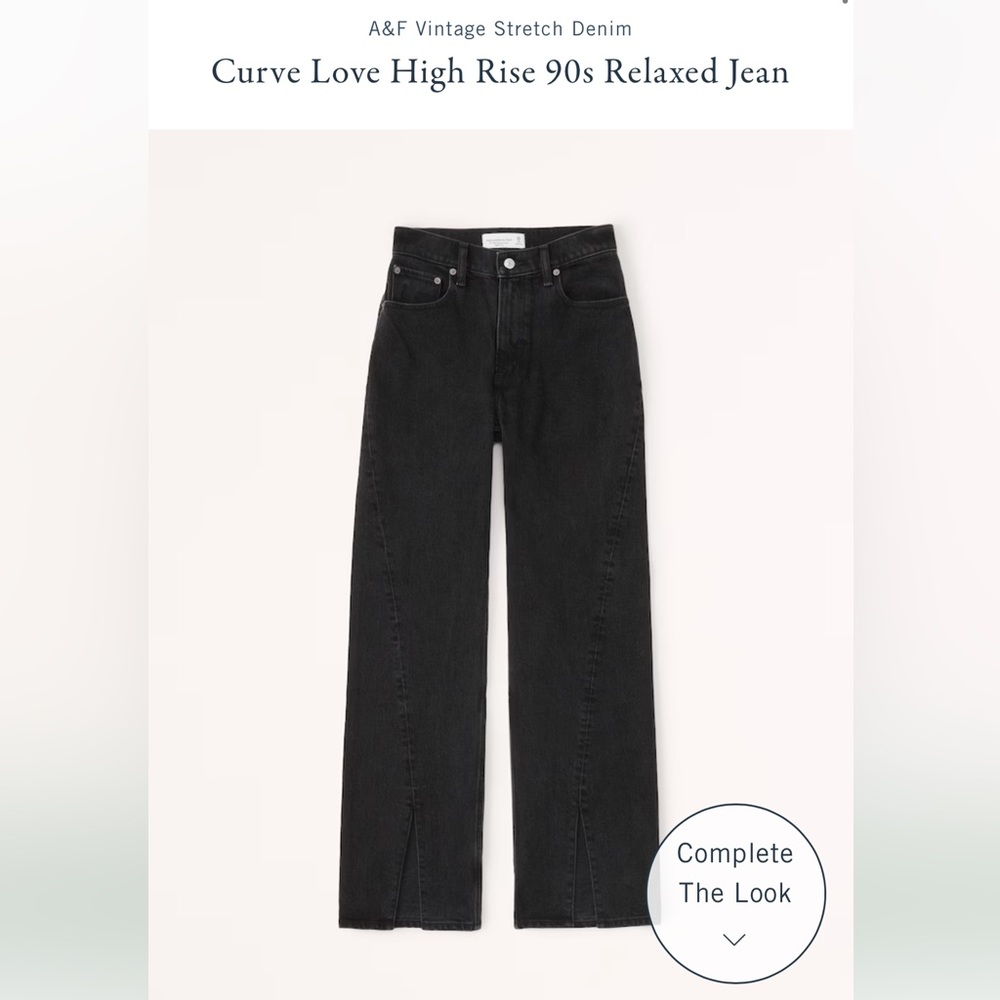 Curve Love High Rise black jeans with slit